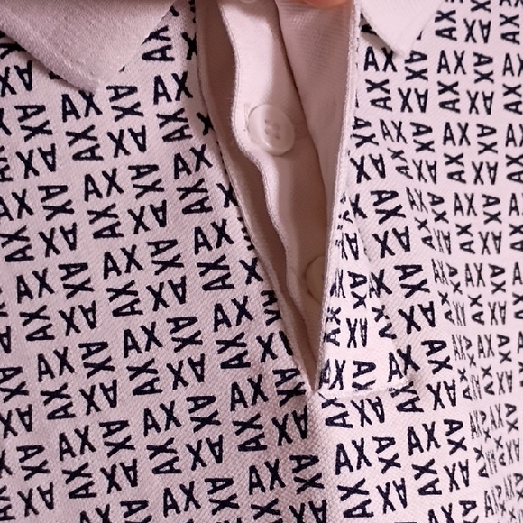 Armani Exchange Monochrome Pattern Polo Size‎ L - Picture 3 of 9